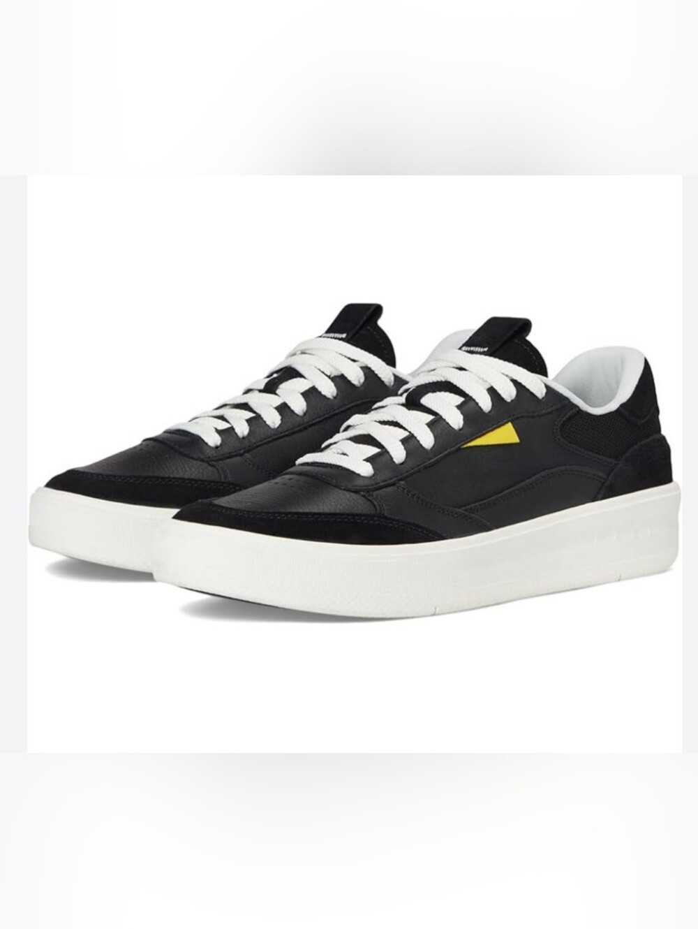 NEW! Reef Men's Black Low-Top Leather Sneakers with White Sole Sz 11 - Picture 4 of 10
